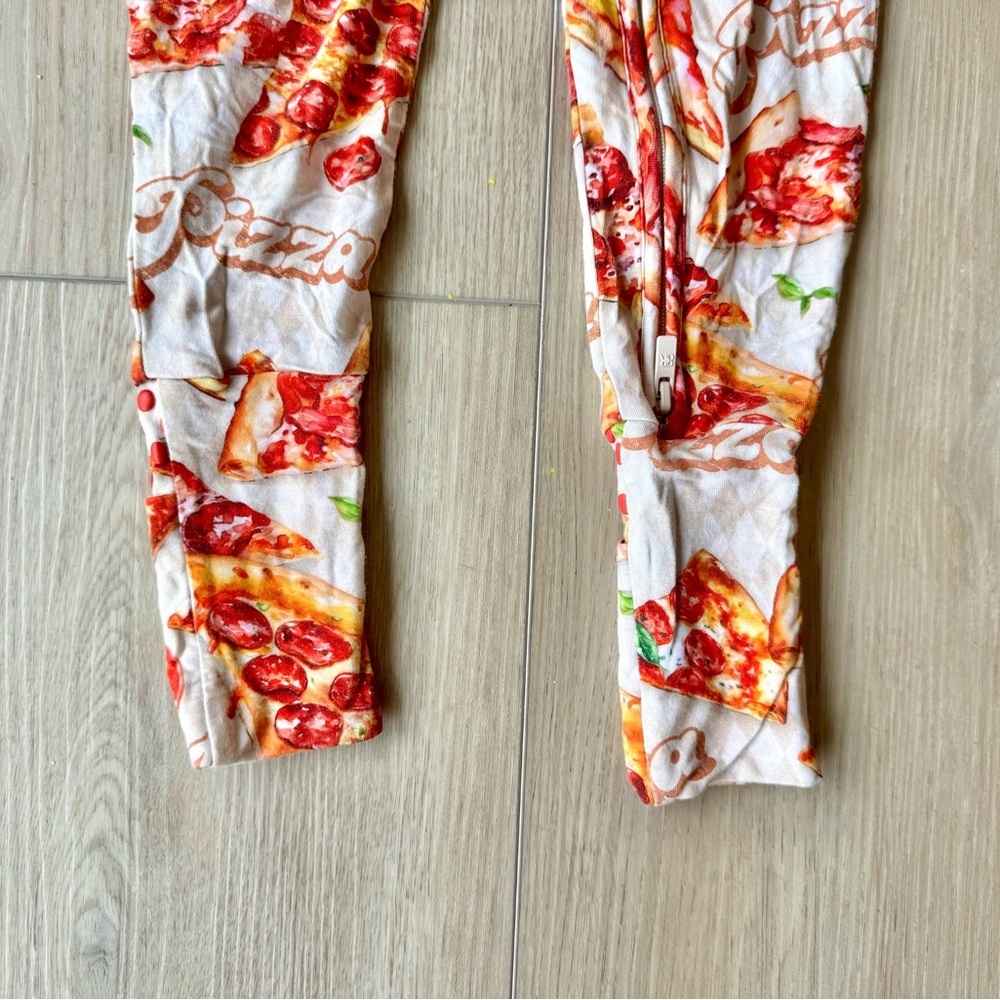Bums & Roses Little Pizza Heaven Convertible One Piece Sz 2 NWOT Bamboo unisex - Picture 5 of 8